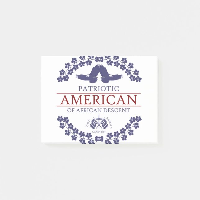 African American PATRIOT Post-it Notes (Front)