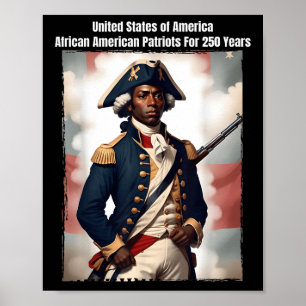 African American Patriot Revolutionary War Soldier Poster