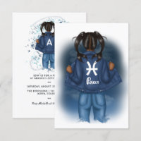 African American Pisces Zodiac Sign Birthday Party