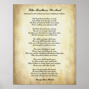 African American Poetry Like Brothers We Meet Poster