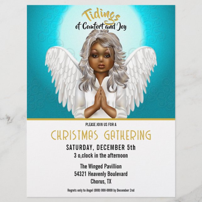 African American Praying Angel Flyer (Front)