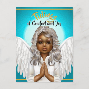 African American Praying Angel Postcard