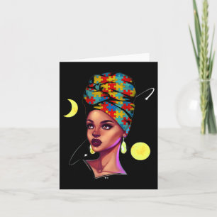 African American Pride Black History Month Autism  Card