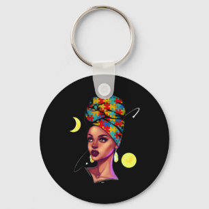 African American Pride Black History Month Autism Key Ring