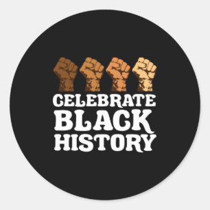 African American Pride Celebrate Black History Mon Classic Round Sticker