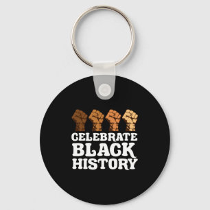 African American Pride Celebrate Black History Mon Key Ring
