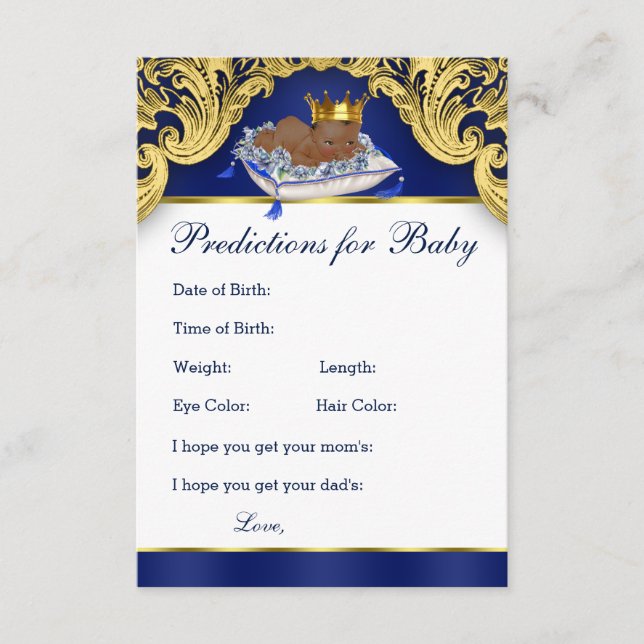 African American Prince Predictions & Advice Card (Front)