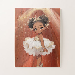African American Princess Ballerina Jigsaw Puzzle