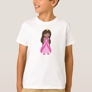 African American Princess, Queen, Gown, Pink Dress T-Shirt