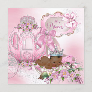 African American Princess Royal Baby Shower Invitation