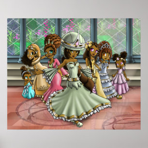 African American Princesses Poster