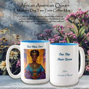 African American Queen Mother's Day Two-Tone Coffee Mug