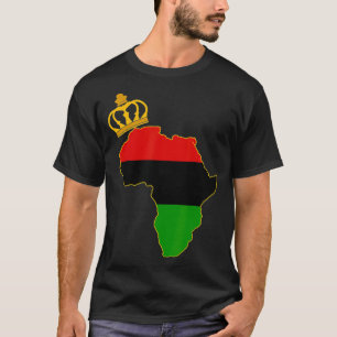 African American Queen PanAfrican Flag Black Liber T-Shirt