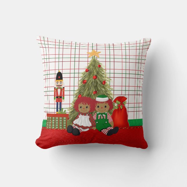 African American Rag Dolls Pillow (Front)