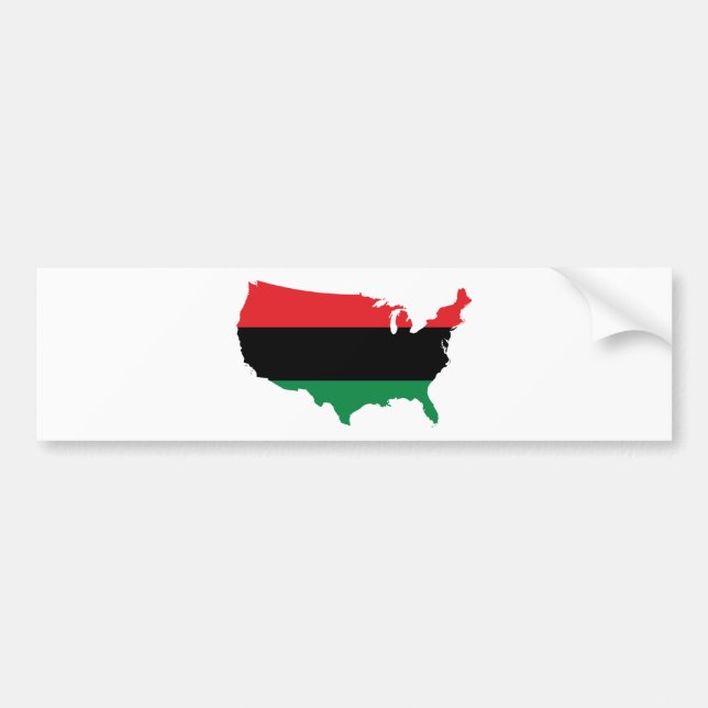 African American _ Red, Black & Green Colours Bumper Sticker (Front)