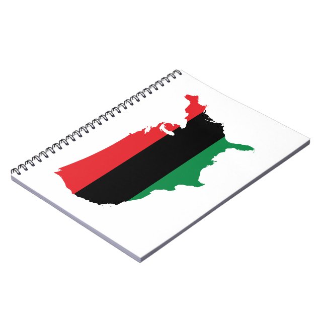 African American _ Red, Black & Green Colours Notebook (Left Side)