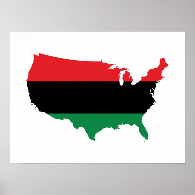 African American _ Red, Black & Green Colours Poster (Front)