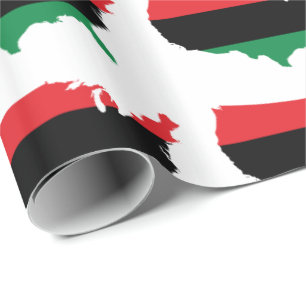 African American _ Red, Black & Green Colours Wrapping Paper