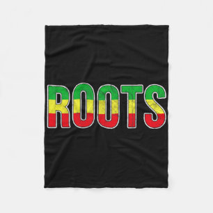 African American Roots Flag - Black History Pride  Fleece Blanket