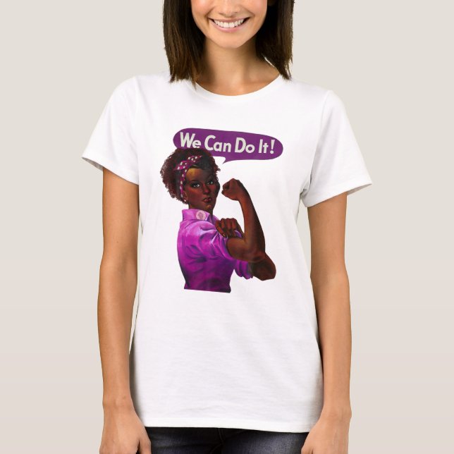 African American Rosie the Riveter Black History T-Shirt (Front)