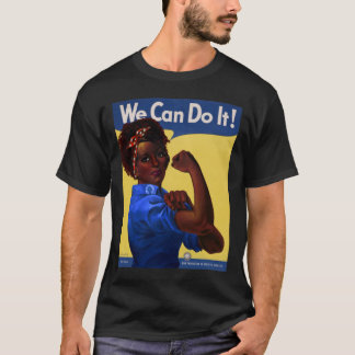 African American Rosie the Riveter We Can Do It Po T-Shirt
