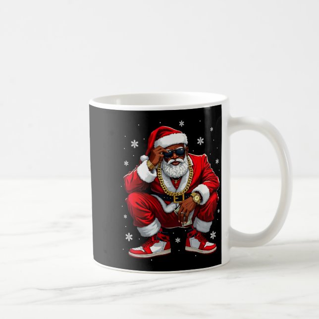 African American Santa Christmas Black Xmas Women  Coffee Mug (Right)
