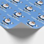 African American Santa Christmas Hanukkah Kwanzaa Wrapping Paper<br><div class="desc">African American Santa Christmas Hanukkah Kwanzaa Holiday Greetings Gift Wrapping Paper       
Image © GraphicFactory.com</div>