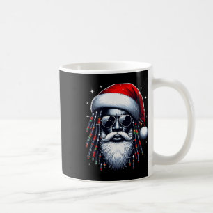 African American Santa Christmas Pajama Cool Black Coffee Mug