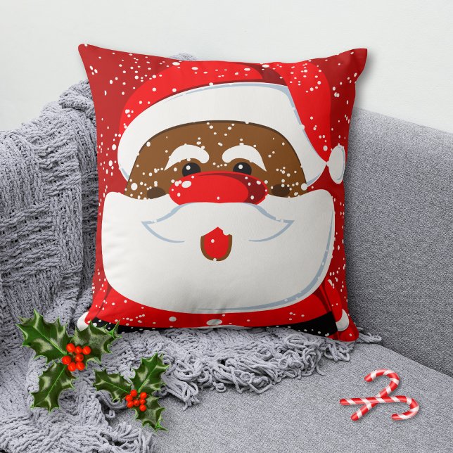 African-American Santa Claus Christmas Cushion (Creator Uploaded)