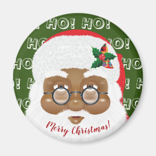 African American Santa Claus Christmas Holiday Magnet