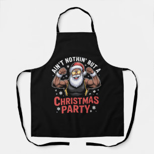 African American Santa Claus Christmas Pajama Apron