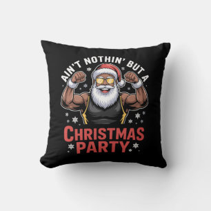 African American Santa Claus Christmas Pajama Cushion