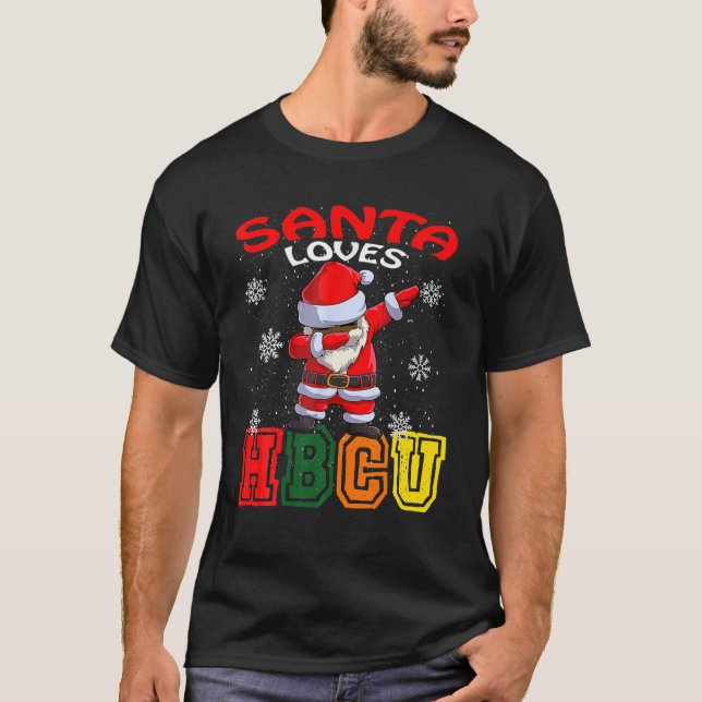 African American Santa Claus HBCU Christmas 2021 T-Shirt (Front)