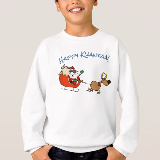 African American Santa Claus Kwanzaa Celebration Sweatshirt