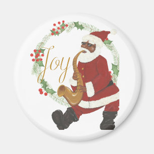 African American Santa Claus Magnet