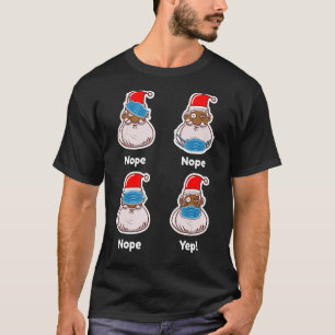 African American Santa Claus Matching Christmas pa T-Shirt