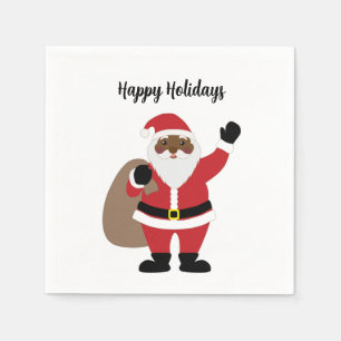  African American Santa Claus Napkin