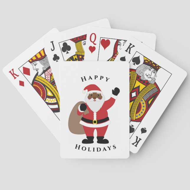 African American Santa Claus Playing Card  (Back)