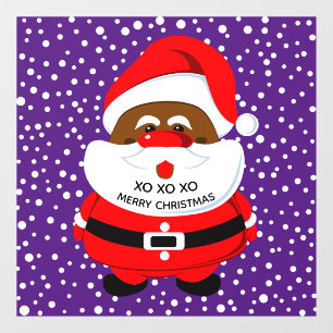African-American Santa Claus purple Christmas