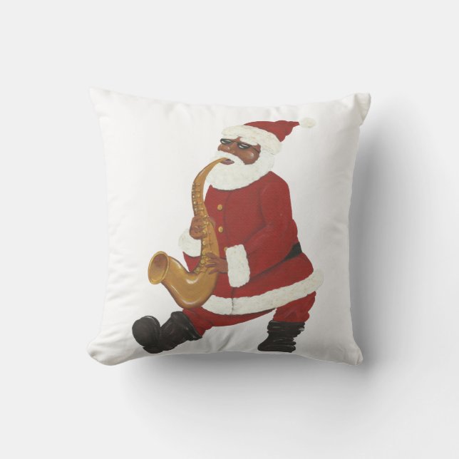African American Santa Clause Pillow (Front)