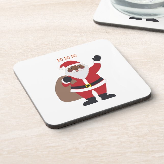 African American Santa  Coaster (Left Side)