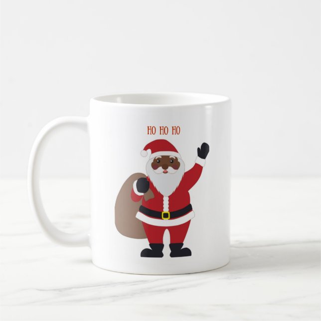 African American Santa Coffee Mug (Left)