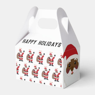 African American Santa Favour Box