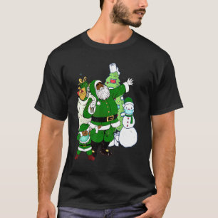 African American Santa With Mask Christmask Christ T-Shirt