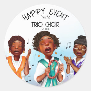 African American Singers Classic Round Sticker