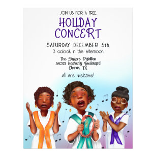 African American Singers Holiday Flyer