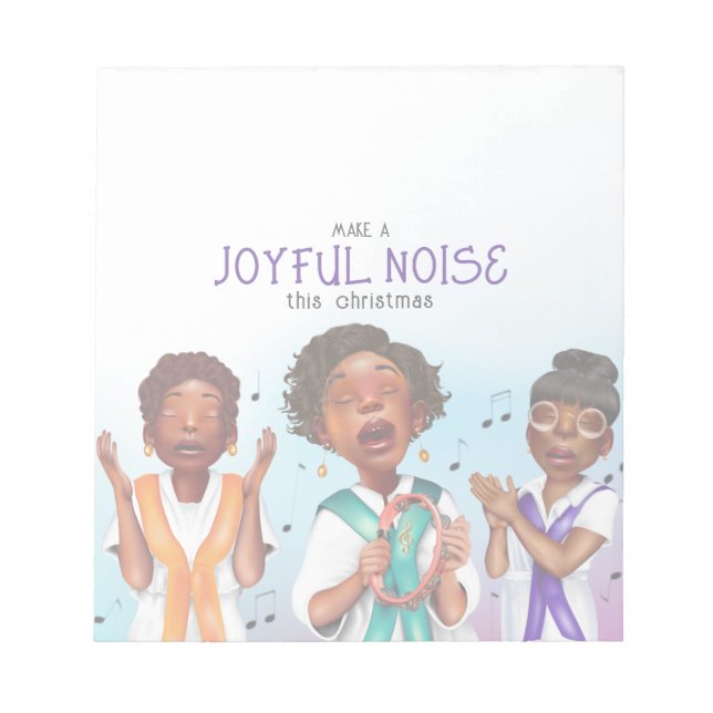 African American Singers Holiday Notepad (Front)
