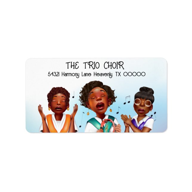 African American Singers Label (Front)