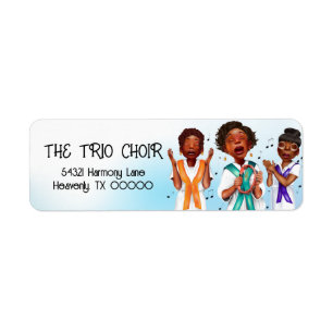 African American Singers Return Address Label