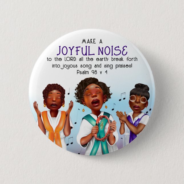 African American Singers Scripture 6 Cm Round Badge (Front)